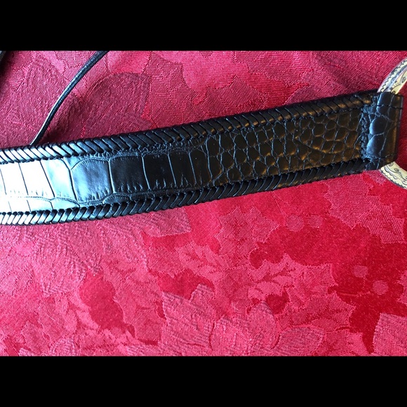 Brighton Sz S/M Black Faux Tie Belt - Picture 7 of 8